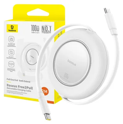Image de Câble USB-C 100W PD, 2m, charge rapide et enroulable, transfert de données