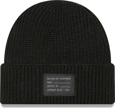 Produktbild von New Era Strick Wintermütze Short Cuff Beanie - PATCH schwarz