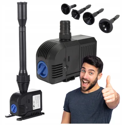 Obrázek produktu pro Pompa do akvaria a jezírka s filtrem, fontánový výtok, 600 l h, zdvih vody 1,3 m, 8 W, 2 připojky