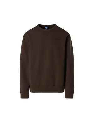 Immagine prodotto di Felpa girocollo da uomo North Sails, in Cotonelogico, effetto stone washed, colore espresso, taglia XXL