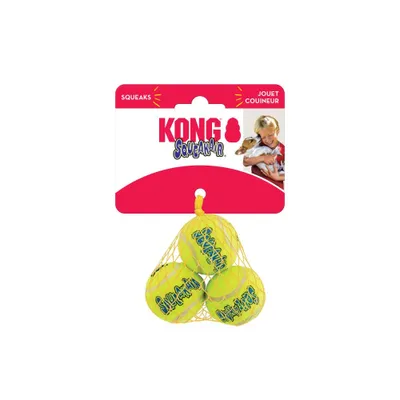 Productafbeelding van KONG AirDog Squeakair, Hondenspeeltje, Bal, Geel, Om te apporteren, 4 cm