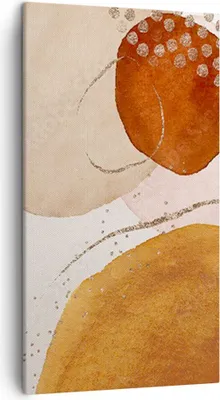 Produktbild von Bild auf Leinwand - Leinwandbild - Einteilig - Orange Abstraktion Flecken - 45x80cm - Wand Bild - Wanddeko - Wandbilder - Leinwanddruck - Bilder - Wanddekoration - Leinwand bilder - PA45x80-4696