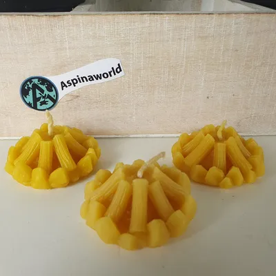 Obrázok produktu pre Včelí vosk sviečka táborák sviečka 2 cm 3 ks sada