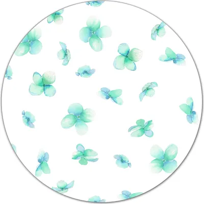 Produktbild von Glas Schneidebrett Herdabdeckplatten Schneideplatten Rund - 40 cm - Vergissmeinnicht