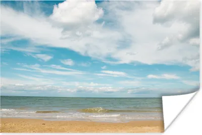Produktbild von MuchoWow® Poster Strand - Sommer - Wolken 90x60 cm - Schlafzimmer