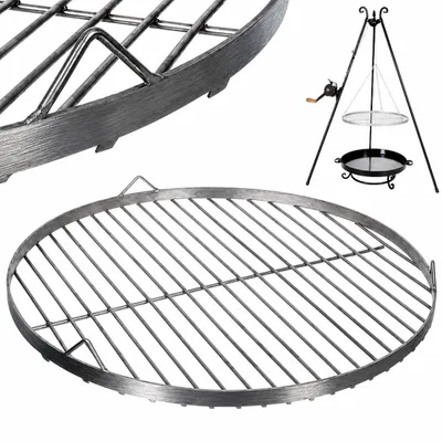 Produktbild von Grillrost Ø450 Mm FEINZ Dreibein Edelstahl Rostfrei Langlebig Für BBQ Feuerste