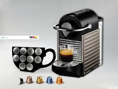 Produktbild von Nespresso Kapselhalter 10 Kapseln, Form einer Kaffeetasse, Plexiglas