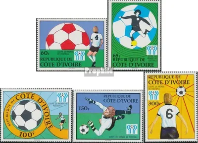 Produktbild von Briefmarken Elfenbeinküste 1978 Mi 552-556 (kompl.Ausg.) postfrisch Fußball-WM 78, Argentinien