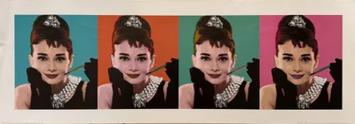 Immagine prodotto di Audrey Hepburn - POP ART - STAMPA ARTISTICA - 33x95 cm - Poster