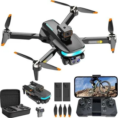 Obrázek produktu pro Wi-Fi dron s 4K kamerou a 360° systémem vyhýbání se překážkám – 2 baterie – automatický návrat – režim Headless – RC kvadrokoptéra – hračka