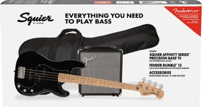 Obrázek produktu pro Fender Squier Affinity Series Precision Bass PJ Pack MN Black Elektrická baskytara