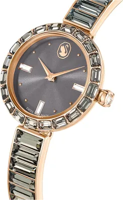Image de Swarovski Matrix Bangle Uhr, Schweizer Produktion, Kristallarmband, Grau, Roségoldfarbenes Finish MATRIX BANGLE:MB GRAY/GRAY/PRO 5679887 9009656798874