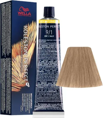 Produktbild von Wella Koleston Perfect ME+ Rich Natural, Blond, 9/1, Frauen, 60 ml, Alle Haare, Glanz
