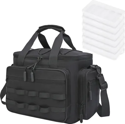 Obrázek produktu pro Lixada, rybářská taška, outdoor, multifunkční, úložná taška na pruty, taška na rybářské vybavení s úložnou krabičkou