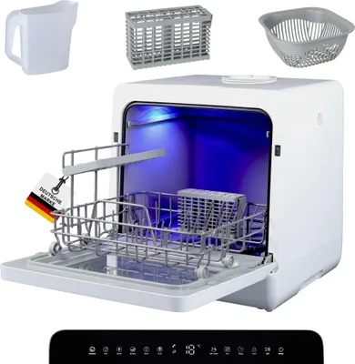 Produktbild von Sommertal SP9 XXL Mini Geschirrspüler | 7 Programme, bis 5 Personen, 950 W, 5L Tank, Touch-Bedienung, Selbstreinigung, LED-Innenbeleuchtung