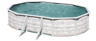 Produktbild von GRE Ovaler Stahlwandpool mit Nordicoptik KIT500N – 500 x 300 x 120 cm, Komplettset