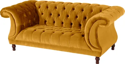 Produktbild von Max Winzer Sofa 2-Sitzer Ivette - Samtvelours mais - Maße: 200 x 100 x 80 cm