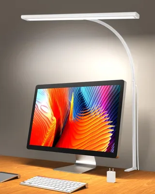 Zdjęcie produktu dla Lampa biurkowa LED - Regulowana - Do pracy w domu i czytania - 160 diod LED - 10W - Biała