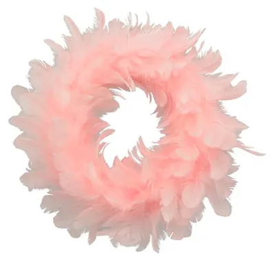 Federkranz rosa 20 cm – Osterdeko Shabby Chic