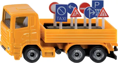 Produktbild von Siku LKW orange mit Verkehrszeichen ; 1322