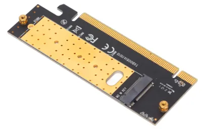 Obrázek produktu pro Adaptér M.2 na PCIe, rychlost 8 Gb/s, slot PCIe x16, formáty 2280/2260/2242/2230, adaptér M.2 s chladičem pro Windows a Linux