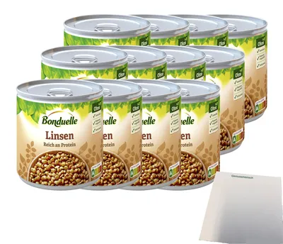 Produktbild von Bonduelle Linsen VPE (12x400g Dose) + usy Block