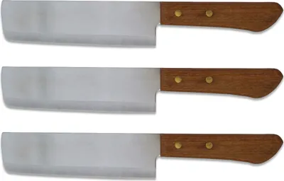 Produktbild von 3er-Pack [ 3x #172 ] KIWI Thailand Kochmesser mit Holzgriff 28cm / Messer