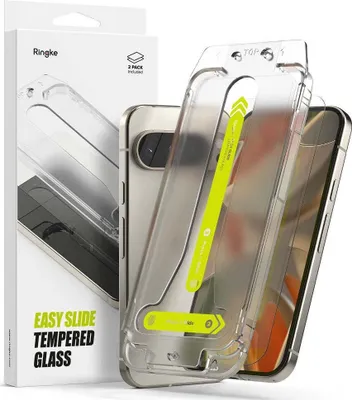 Zdjęcie produktu dla Szkło Hartowane Ringke Easy Slide 2-Pack Google Pixel 9 / 9 Pro Clear
