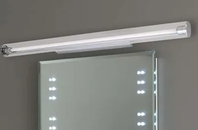 Produktbild von Wandleuchte Modern Silber Chrom & Glas Wandlampe Spiegel Bad