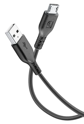 Produktbild von Cellularline Power Cable 60cm - MICRO USB, 0,6 m, USB A, Micro-USB B, Schwarz