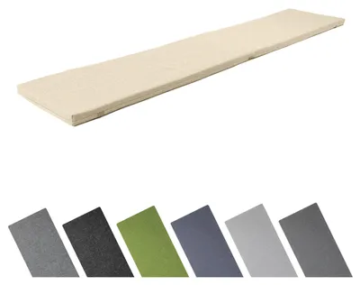 Produktbild von Garronda Bankauflage 180x40 cm ca. 4 cm dick Sitzkissen Outdoor für Gartenbank und Hollywoodschaukel Polster Auflage für Sitzbank wasserabweisend UV-beständig mit Bändern GD-0220 Cappuccino