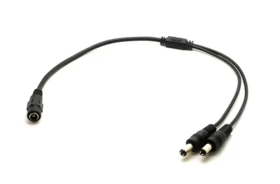 Produktbild von DC Hohlstecker 5,5 x 2,1mm Y-Verteiler 1x Buchse - 2x Stecker