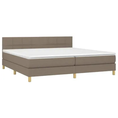 Produktbild von Boxspringbett mit Matratze Taupe 200x200 cm Stoff