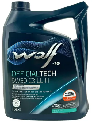 Produktbild von Wolf OfficialTech 5W-30 C3 LL III 5 Liter (1051683)