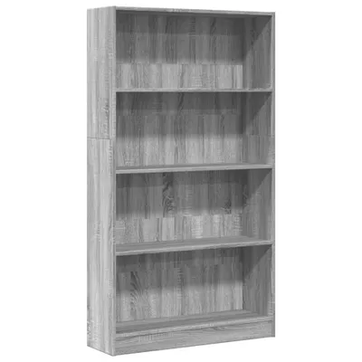 Obrázek produktu pro vidaXL Knihovna Grey Sonoma 80x24x143 cm Materiál na bázi dřeva
