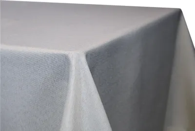 Produktbild von Tischdecke quadratisch 160x160 cm silber Leinenoptik Lotuseffekt Tischwäsche