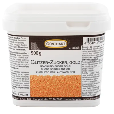 Produktbild von Günthart Glitzer Zucker Gold in 900 g Eimer