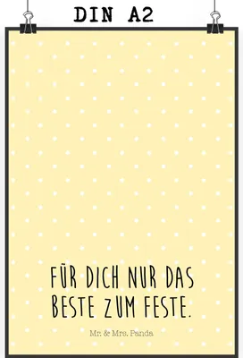 Produktbild von Mr. & Mrs. Panda Bild Big Band DIN A2 - Gelb Pastell - Geschenk, Pinguin, Elefant, wanddeko, Wandbild, Hund, Maus, Plakat, Lustige Sprüche, Delfin, Musik, Designposter
