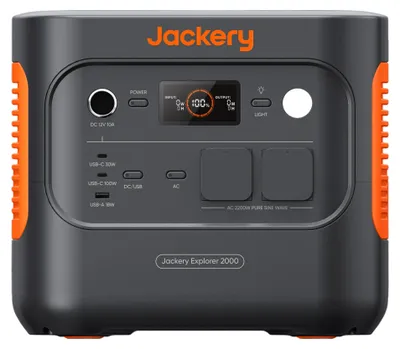 Productafbeelding van Jackery Explorer 2000 v2, AC, zonne-energie, 2042 Wh, 2200 W, DC 12, AC 230, USB-A 5, 230 V, 1,75 uur