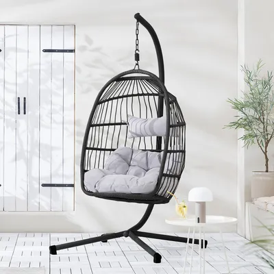 Produktbild von home24 Hängesessel - Polyrattan / Stahl