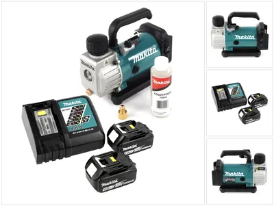 Produktbild von Makita DVP 180 RT 18V Akku Vakuumpumpe + 2x BL 1850 B 5,0 Ah Akku + DC 18 RC Ladegerät