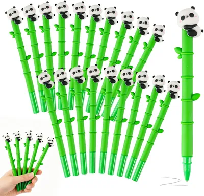 Produktbild von Panda-Stifte – Set mit 20 Stück – Sehr niedlich – Panda-Stiftset – Witzige Stifte mit Cartoon-Tieren