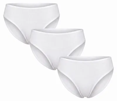 Produktbild von Kisses&Love 3er-Pack Damen-Baumwoll-Slips mit mittelhohem Bund KL10000
