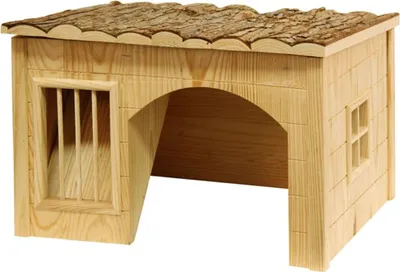 Produktbild von Kerbl Nagerhaus mit Heuraufe Nature 41 x 54 x 30 cm 82760