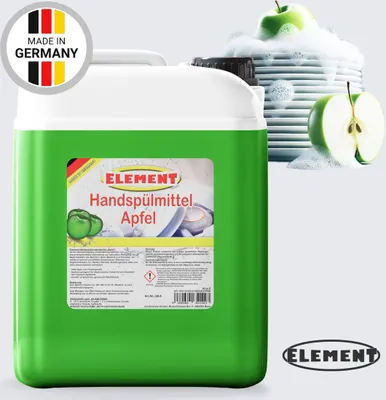 Produktbild von Element Geschirrspülmittel | 5 Liter | Spülmittel | Handspülmittel | Apfel | mit hoher Fettlösekraft | Geschirrreiniger