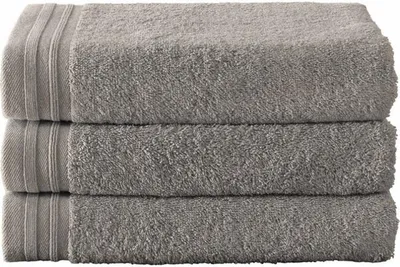 Produktbild von handtücher 100 x 50 cm Baumwolle taupe 3 Stück