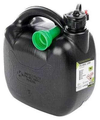 Produktbild von Benzinkanister aus Kunststoff, 5L, oval, schwarz