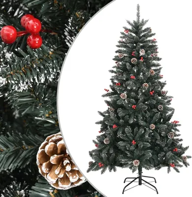 Produktbild von Künstlicher Weihnachtsbaum mit Ständer Grün 150 cm PVC