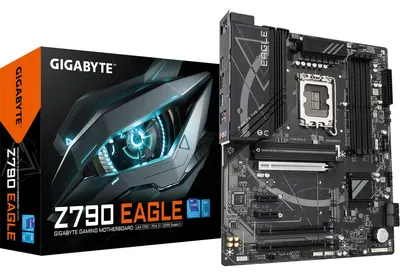 Produktbild von GIGABYTE Z790 EAGLE Motherboard - Unterstützt 14. Generation Intel Core CPUs, 12+1+1 Phasen VRM, bis zu 7600MHz DDR5 (OC), 3xPCIe 4.0 M.2, 2,5GbE LAN, USB 3.2 Gen 2