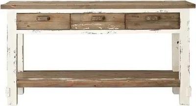 Produktbild von Waschbeckenunterschrank aus massivem Recyclingholz